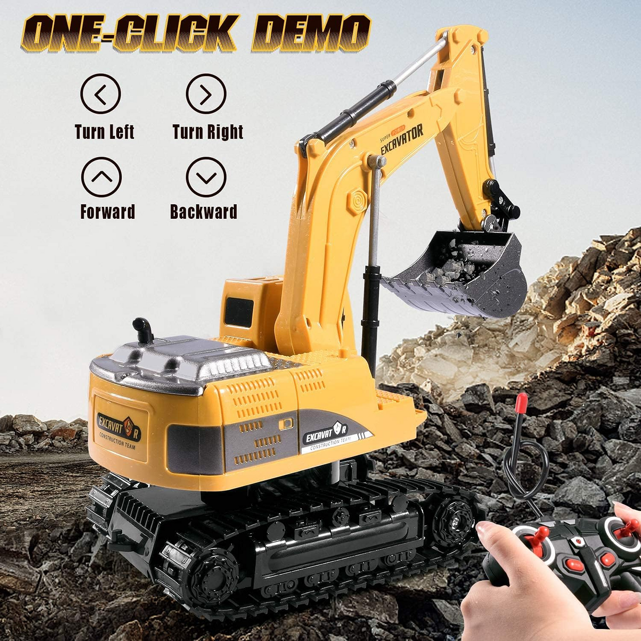 Digger Excavator Kids Riding Toys Ride-On Car Toy Truck Toddler