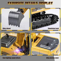 Thumbnail for Digger Excavator Kids Riding Toys Ride-On Car Toy Truck Toddler