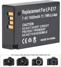 Thumbnail for Canon LP-E17 Camera Battery Aftermarket