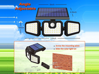 Thumbnail for 3-Headed Outdoor Solar Motion Sensor Light 74LED