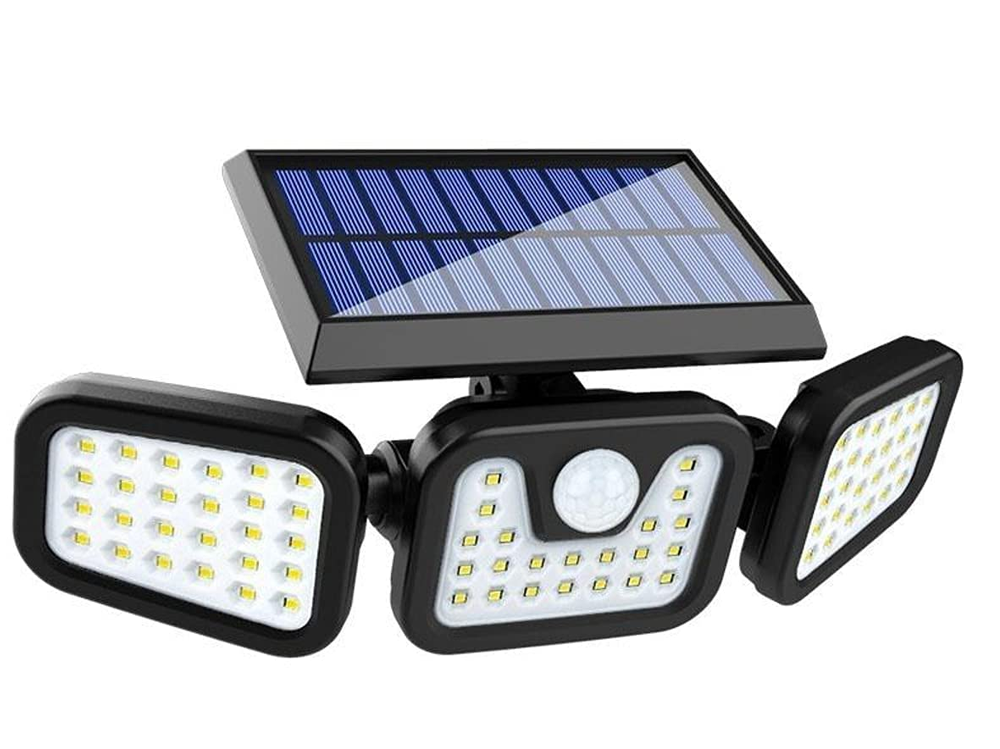3-Headed Outdoor Solar Motion Sensor Light 74LED