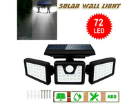 Thumbnail for 3-Headed Outdoor Solar Motion Sensor Light 74LED