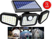 Thumbnail for 3-Headed Outdoor Solar Motion Sensor Light 74LED