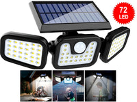 Thumbnail for 3-Headed Outdoor Solar Motion Sensor Light 74LED