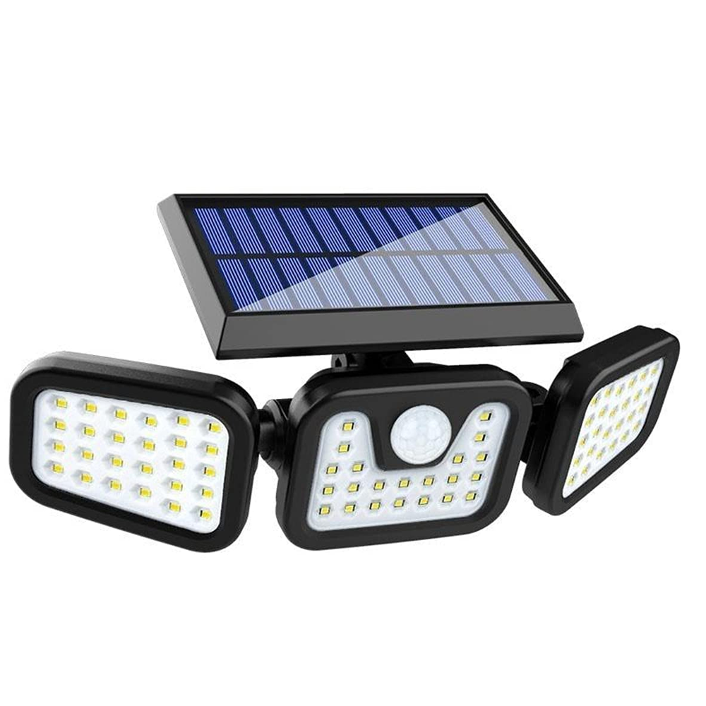 3-Headed Outdoor Solar Motion Sensor Light 74LED
