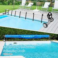 Thumbnail for Pool Cover Roller 6.4 m Adjustable Swimming Pool Solar Blanket Reel