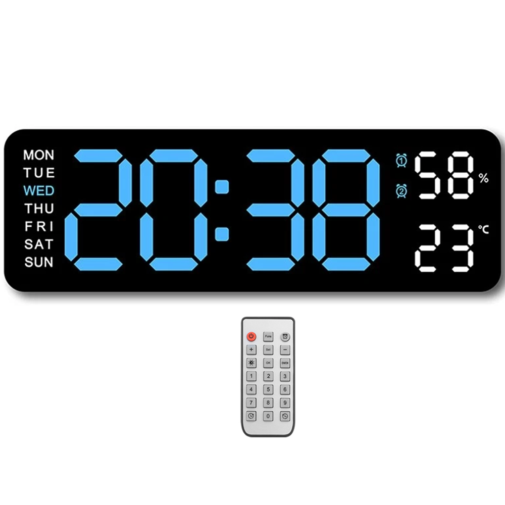 Digital Wall Clock Large Display LED Clock 16"