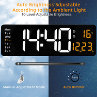 Thumbnail for Digital Wall Clock Large Display LED Clock 16