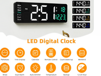 Thumbnail for Digital Wall Clock Large Display LED Clock 16