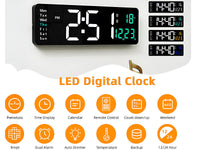 Thumbnail for Digital Wall Clock Large Display LED Clock 16