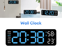 Thumbnail for Digital Wall Clock Large Display LED Clock 16