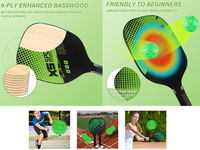 Thumbnail for Pickleball Paddles and Ball Set