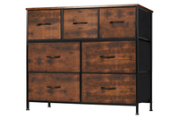 Thumbnail for Side angle of chest of drawers tall boy showing steel frame