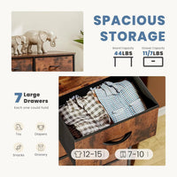 Thumbnail for Chest of Drawers Tall boy 7 Drawers tallboy