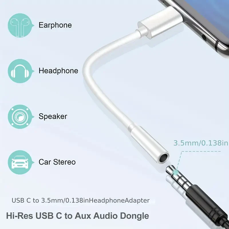 USB-C to Aux Adapter Headset Jack Adapter