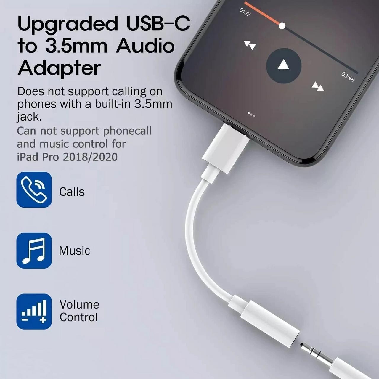 USB-C to Aux Adapter Headset Jack Adapter