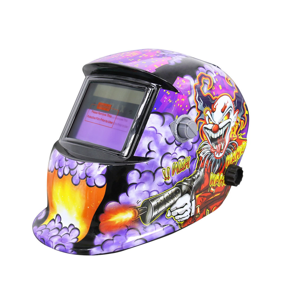 Welding helmet solar auto darkening front view black