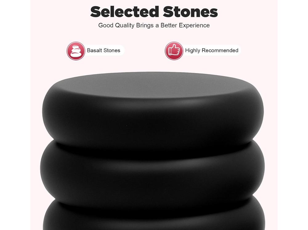 Hot Stones Massage Set with Warmer Set of 16 Pcs