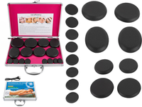 Thumbnail for Hot Stones Massage Set with Warmer Set of 16 Pcs