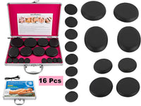 Thumbnail for Hot Stones Massage Set with Warmer Set of 16 Pcs