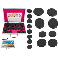 Thumbnail for Hot Stones Massage Set with Warmer Set of 16 Pcs