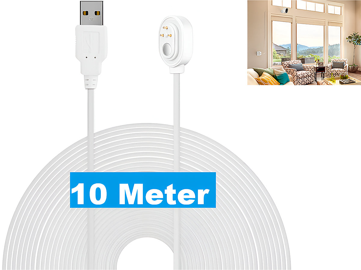 10M Weatherproof Power Cable for Arlo Pro 3/4/5 & Ultra 1/2 Cameras