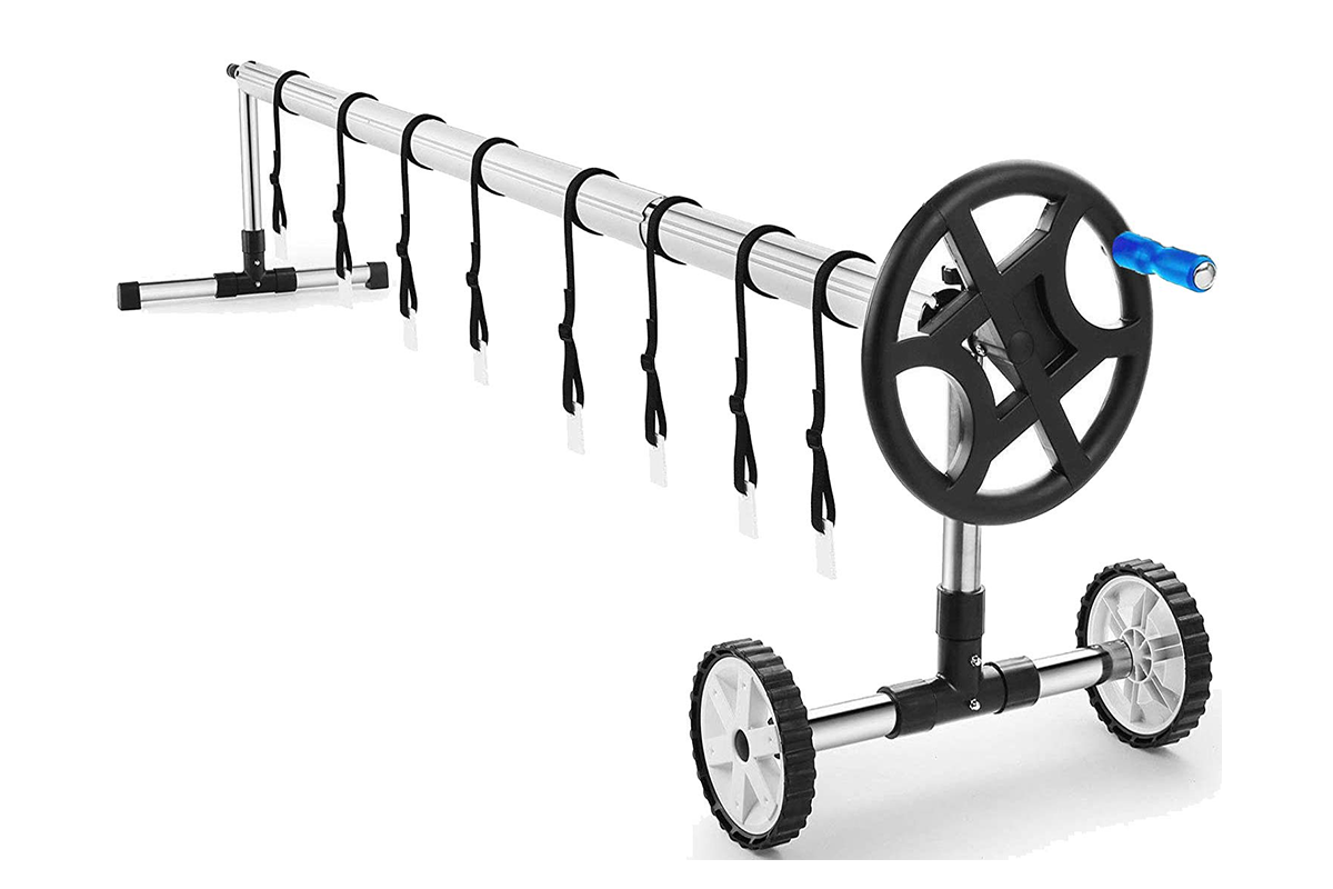 Pool Cover Roller 6.4 m Adjustable Swimming Pool Solar Blanket Reel