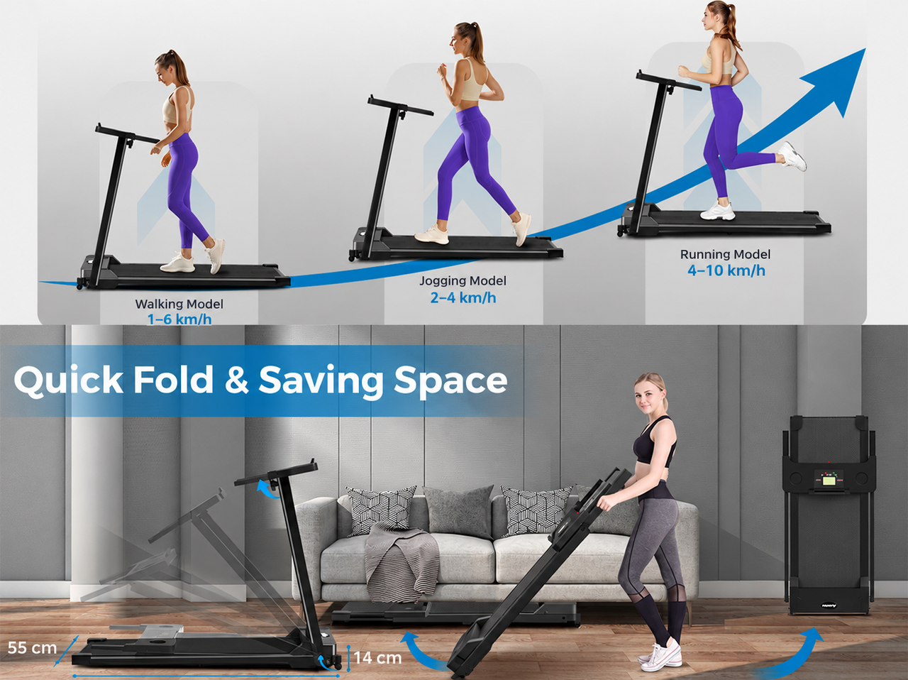 Walking Treadmill Exercise Flat Treadmill
