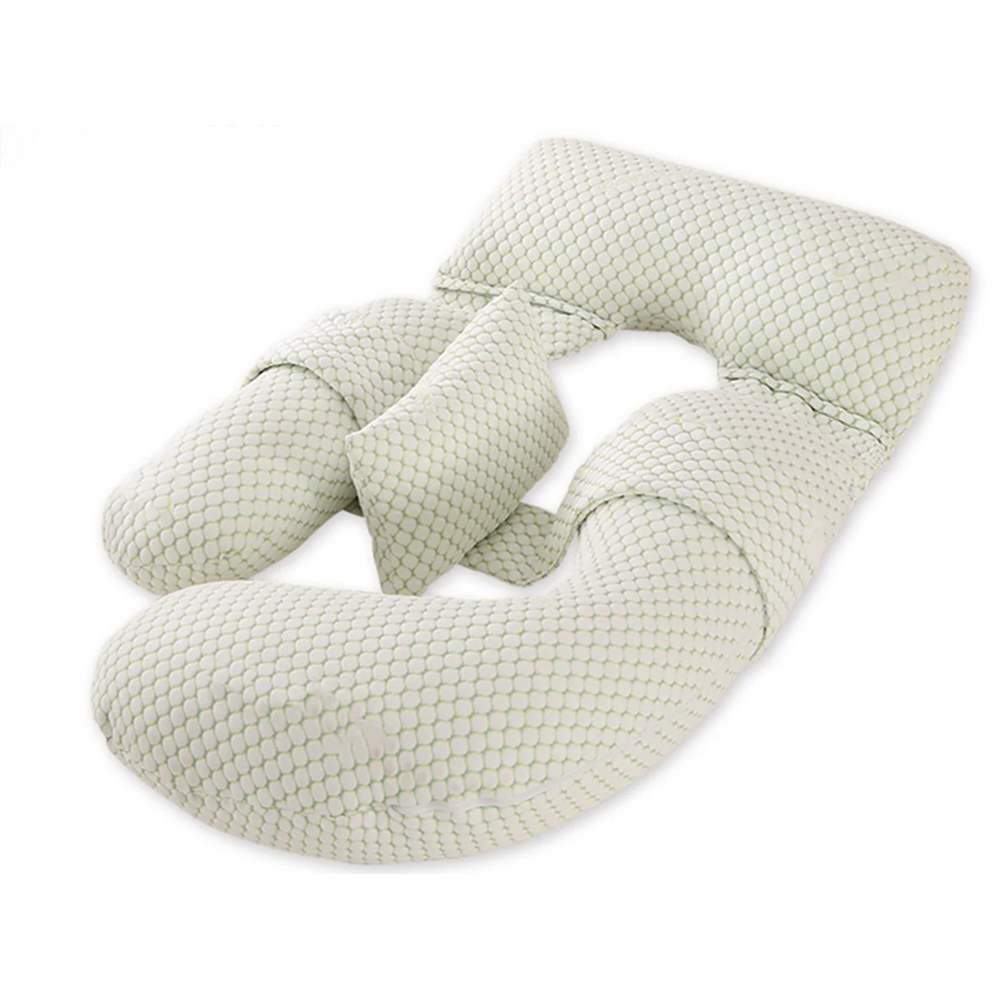 Maternity pregnancy pillow full body nursing support green