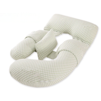 Thumbnail for Maternity pregnancy pillow full body nursing support green