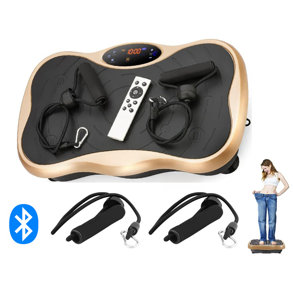 Vibration Plate lymphatic drainage machine gold colour front view