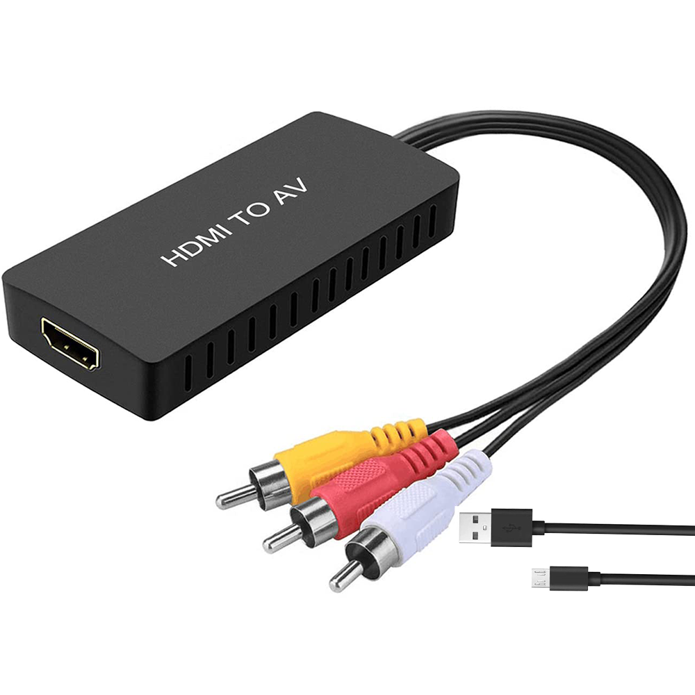 HDMI to AV Converter compact black design