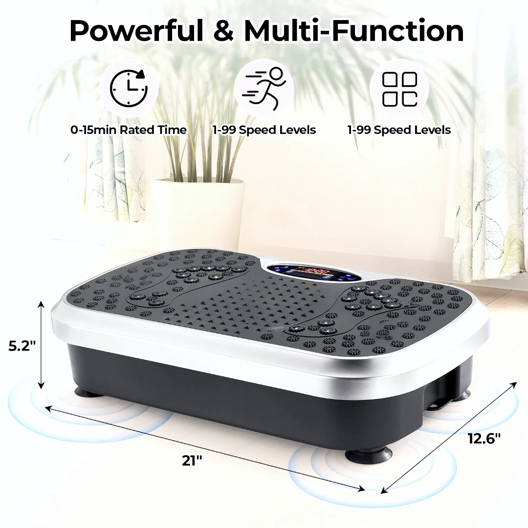 Portable vibration plate for home fitness