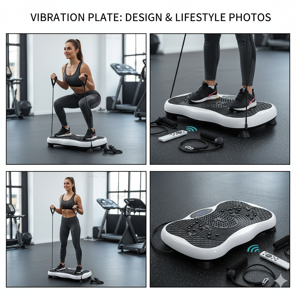 Bluetooth speaker on vibration plate lymphatic drainage machine