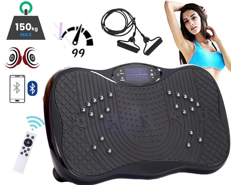 Close-up of anti-slip surface on vibration plate for weight loss