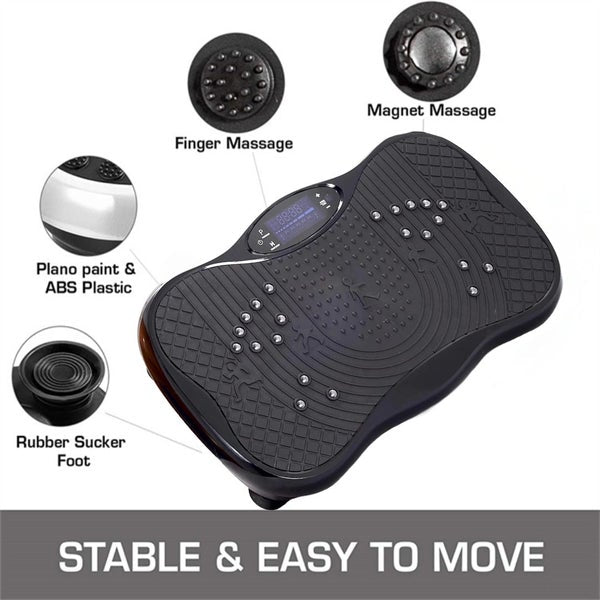 Vibration plate with resistance bands for upper body training