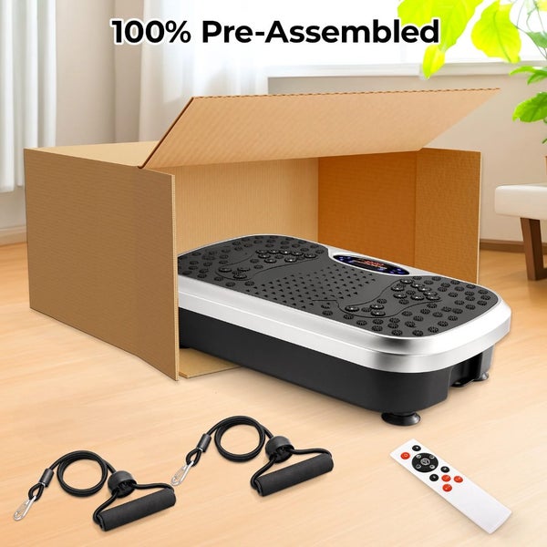 Compact vibration plate lymphatic drainage machine under furniture