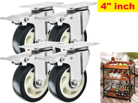 Thumbnail for Caster Wheel Trolley Wheel with Brake 4Pcs