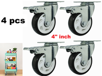 Thumbnail for Caster Wheel Trolley Wheel with Brake 4Pcs