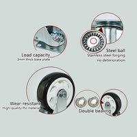 Thumbnail for Caster Wheel Trolley Wheel with Brake 4Pcs