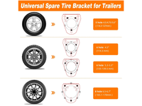 Thumbnail for Trailer Wheel Bracket Spare Tire Carrier