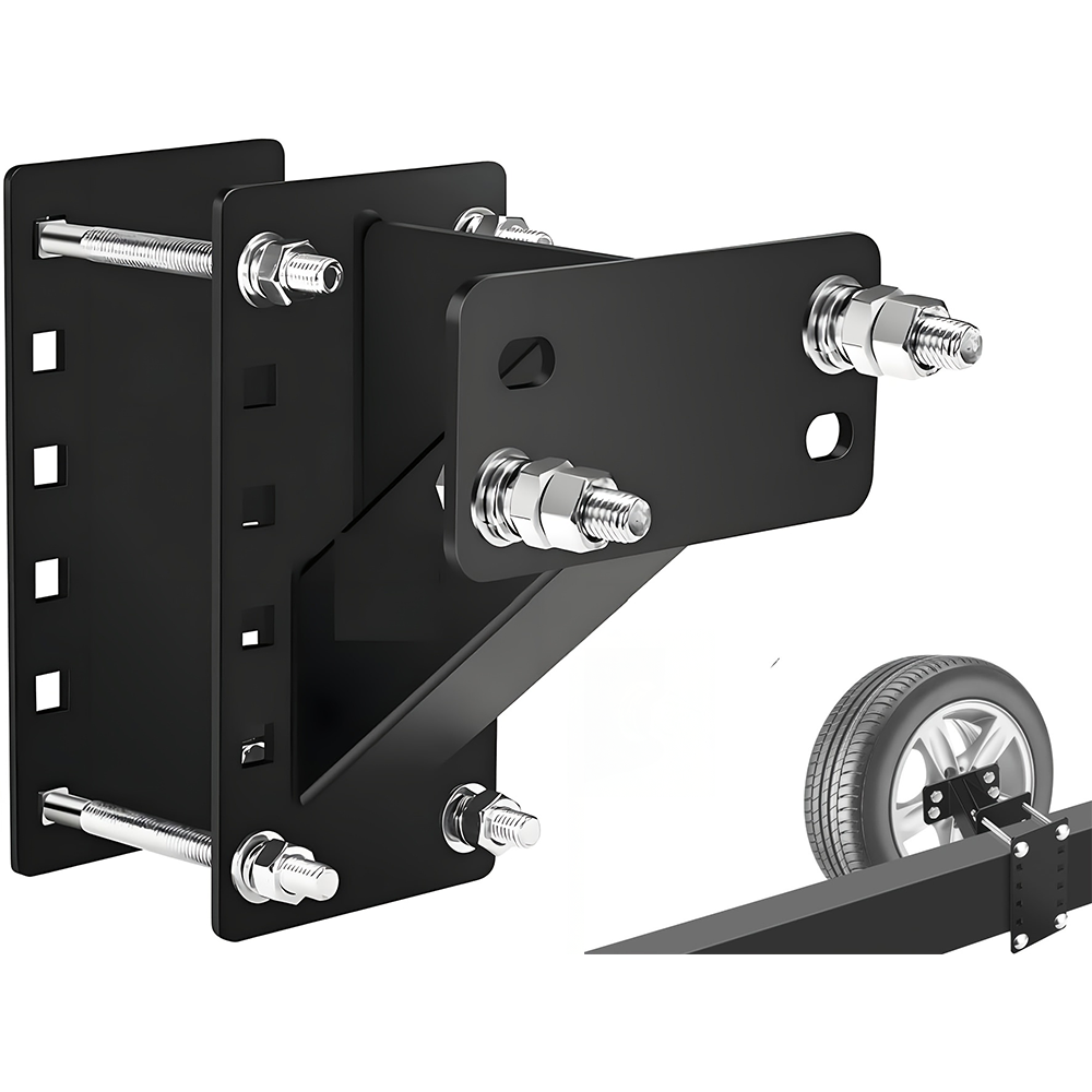 Trailer Wheel Bracket Spare Tire Carrier black powder-coated finish