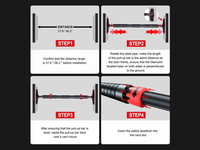 Thumbnail for Adjustable Chin Up Pull Up Bar