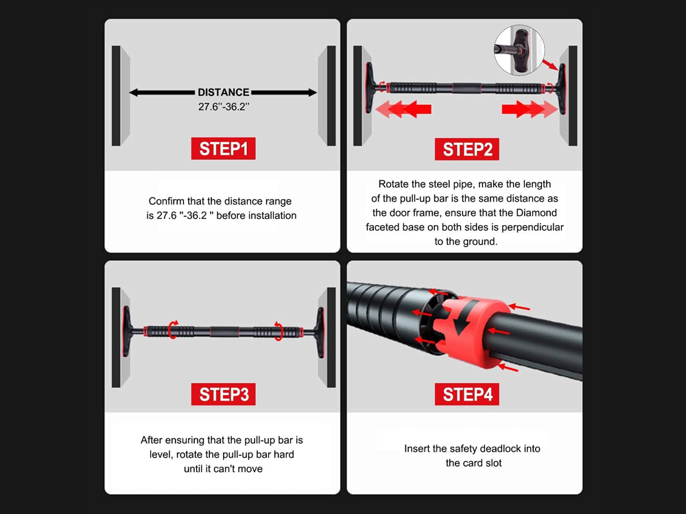 Adjustable Chin Up Pull Up Bar