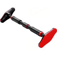 Thumbnail for Adjustable chin up pull up bar black steel