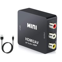Thumbnail for Black HDMI to RCA converter adapter front view
