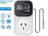 Thumbnail for Digital Thermostat Electric Temperature Controller Sensor Socket Timer