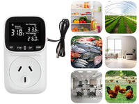 Thumbnail for Digital Thermostat Electric Temperature Controller Sensor Socket Timer