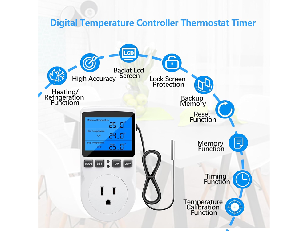 Digital Temperature Controller Thermostat Timer