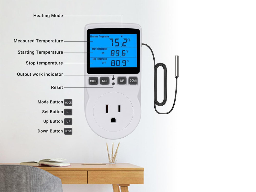 Digital Temperature Controller Thermostat Timer